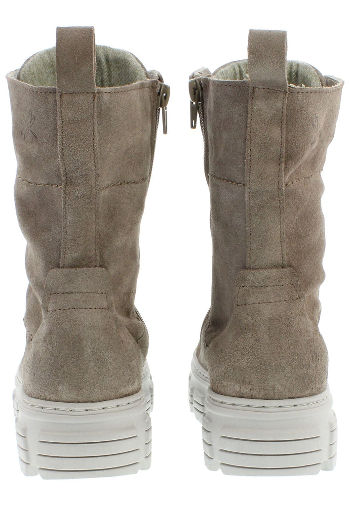 Libelle Stiefelette Veloursleder Hellgrau Warmfutter