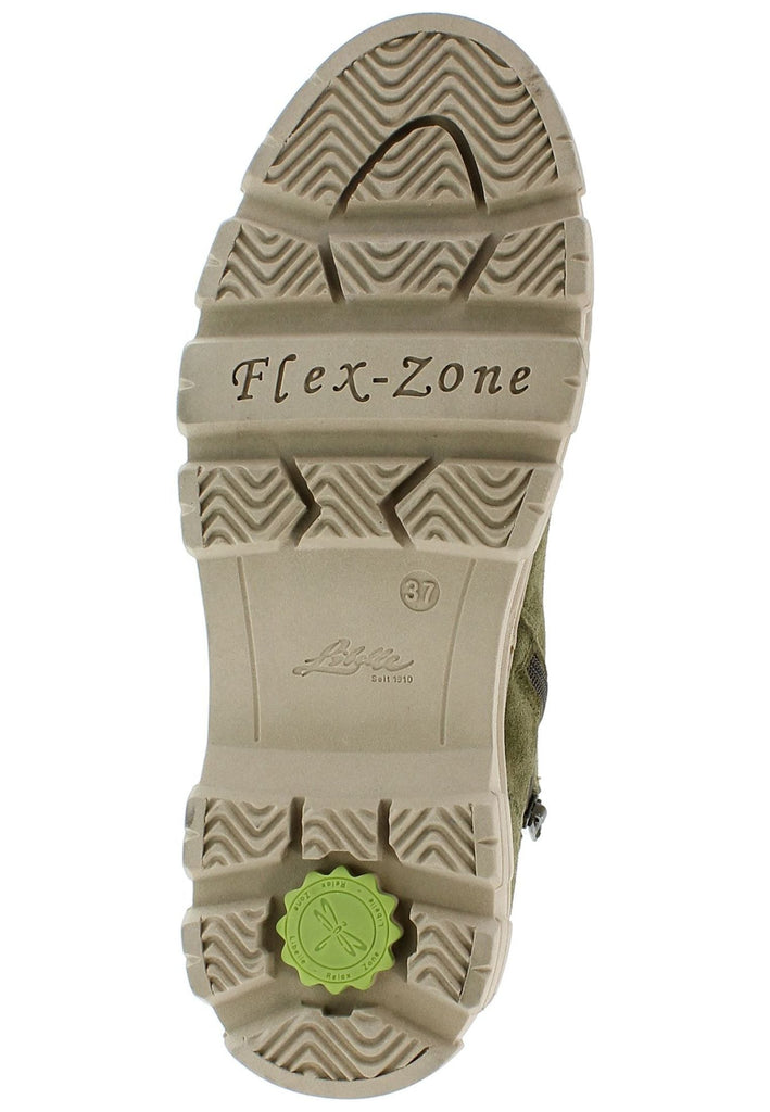 Libelle Stiefelette Veloursleder Khaki