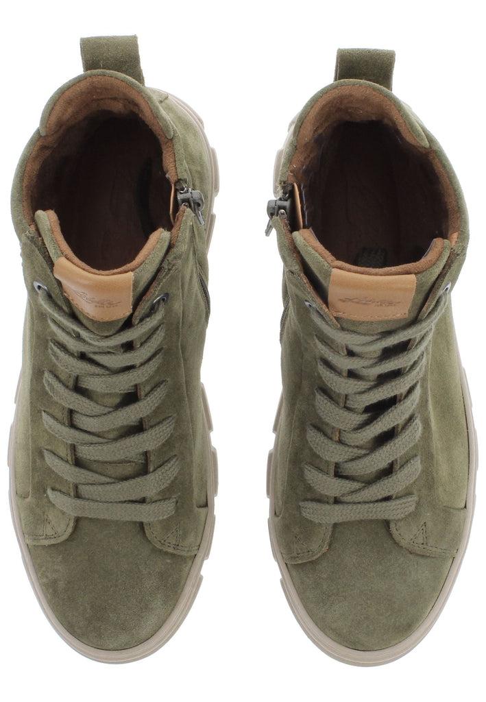 Libelle Stiefelette Veloursleder Khaki