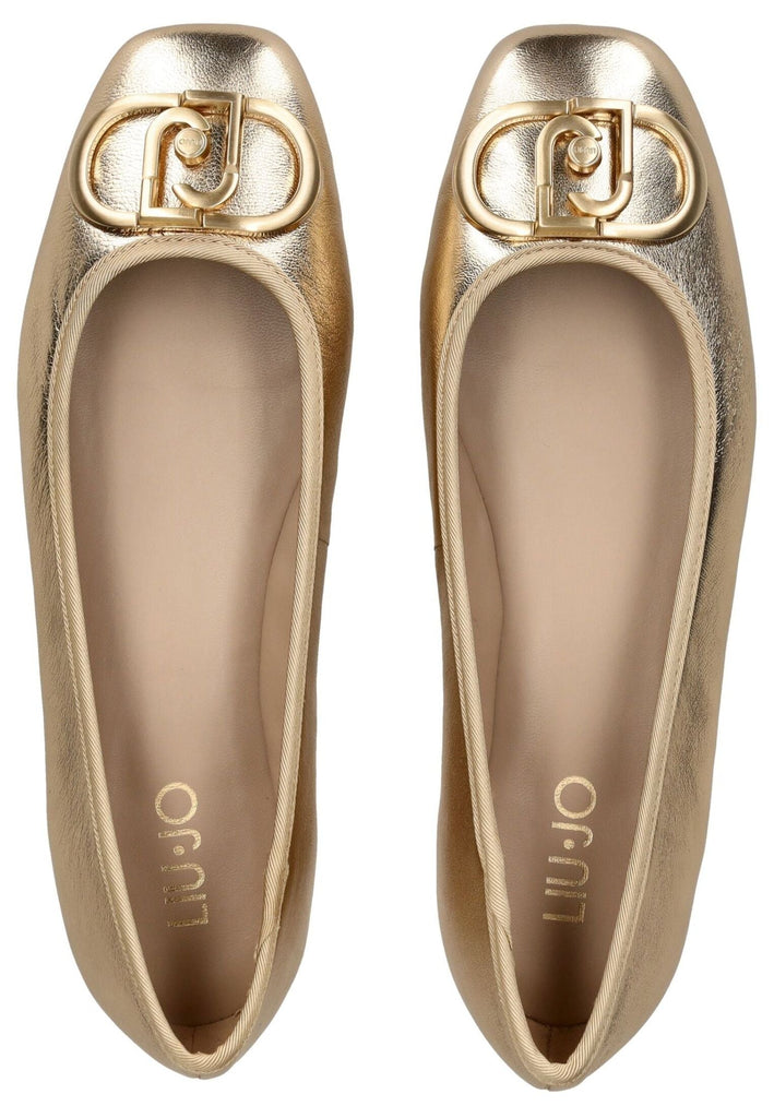 Liu Jo Ballerinas Leder Gold