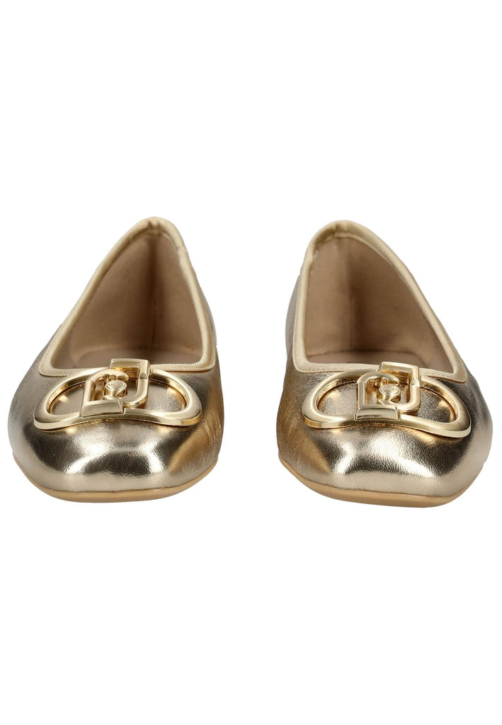 Liu Jo Ballerinas Leder Gold