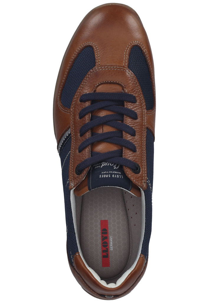 Lloyd Halbschuhe Leder/Textil Braun/Blau