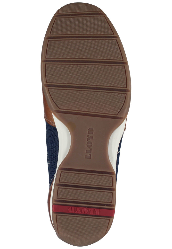 Lloyd Halbschuhe Leder/Textil Braun/Blau