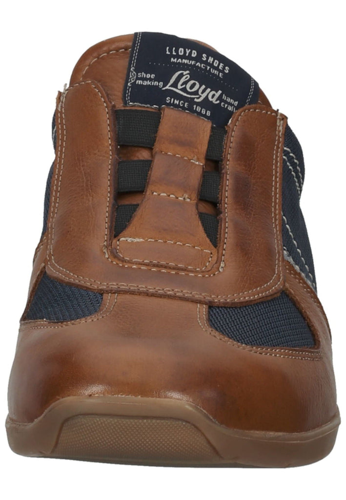 Lloyd Halbschuhe Leder/Textil Braun/Blau
