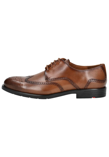 Halbschuhe LLOYD SELECTED Businessschuhe Glattleder Cognac