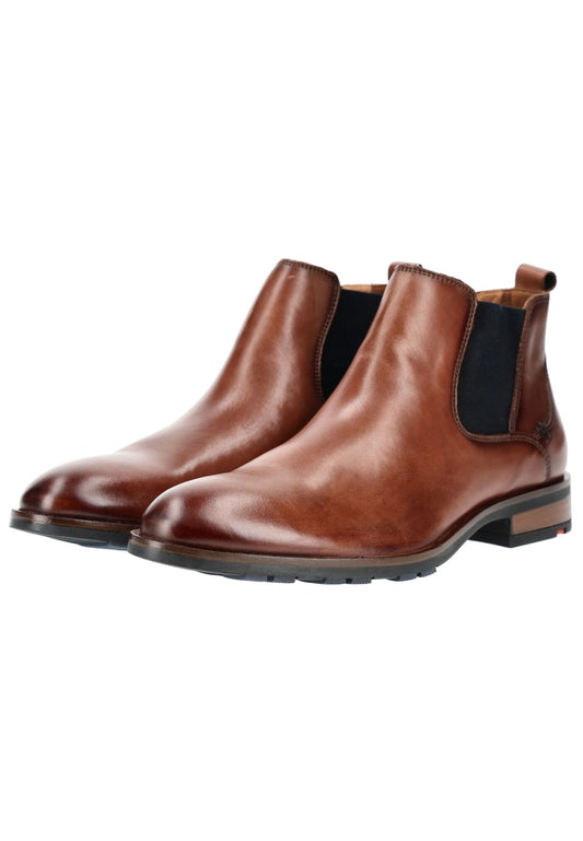 LLOYD SELECTED Stiefelette Leder/Textil Cognac