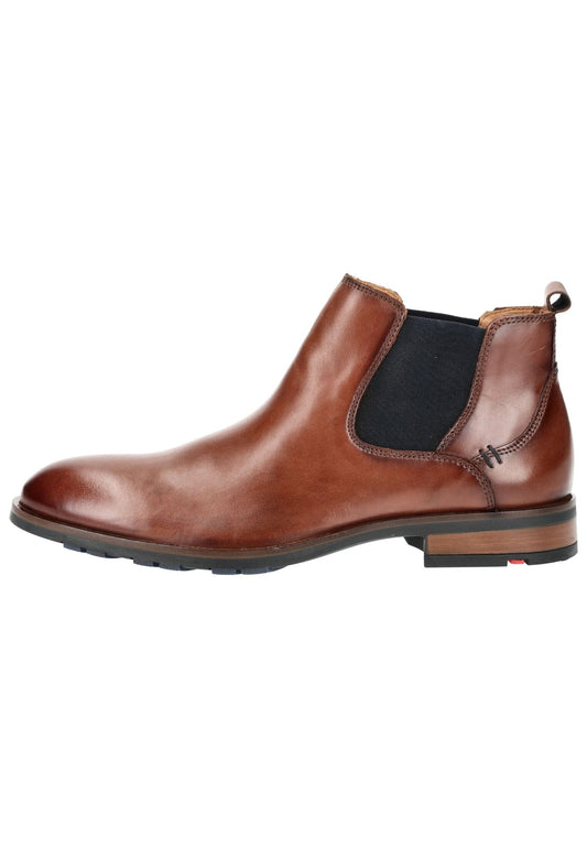 LLOYD SELECTED Stiefelette Leder/Textil Cognac