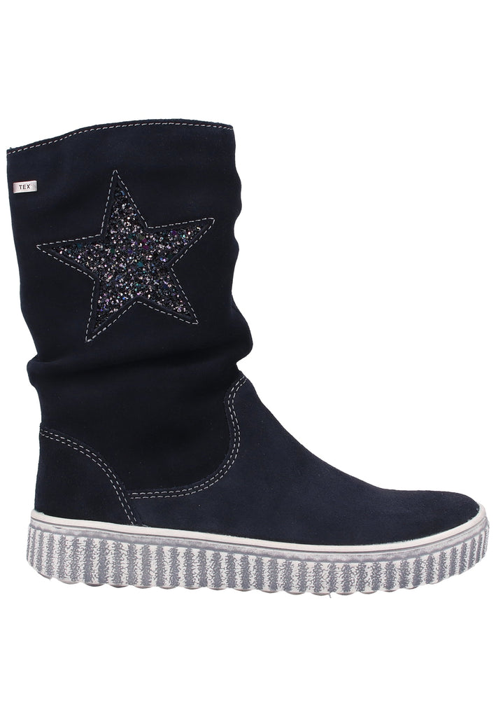 Lurchi Stiefel Veloursleder Blau