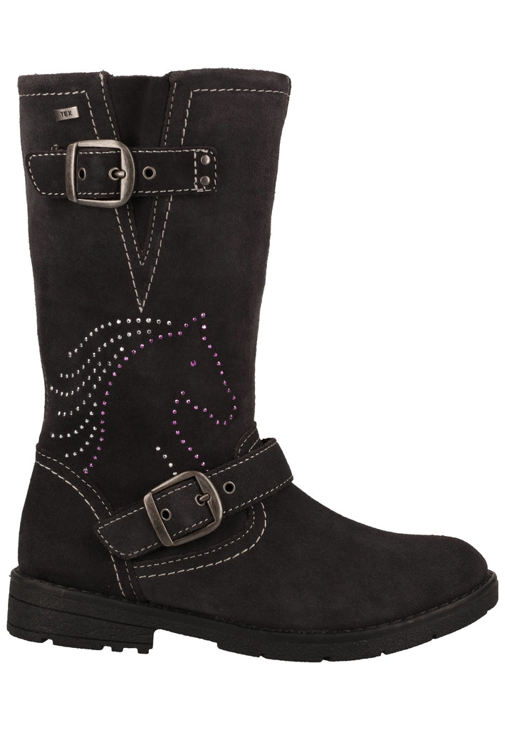 Lurchi Stiefel Veloursleder Grau Warmfutter