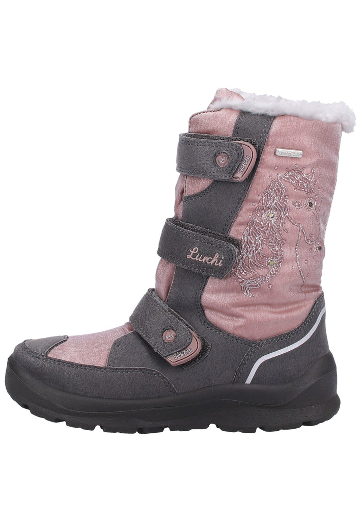 Lurchi Stiefel Veloursleder/Textil Grau Warmfutter