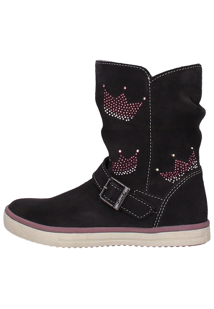 Lurchi Stiefelette Leder Dunkelgrau