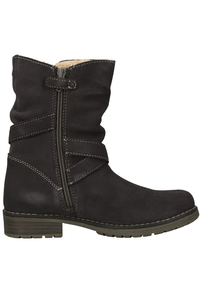 Lurchi Stiefelette Veloursleder Charcoal Warmfutter