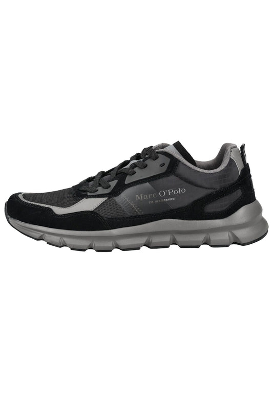 Marc O Polo Sneaker Veloursleder/Mesh Schwarz/Grau