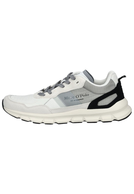 Marc O Polo Sneaker Veloursleder/Mesh Weiß/Grau