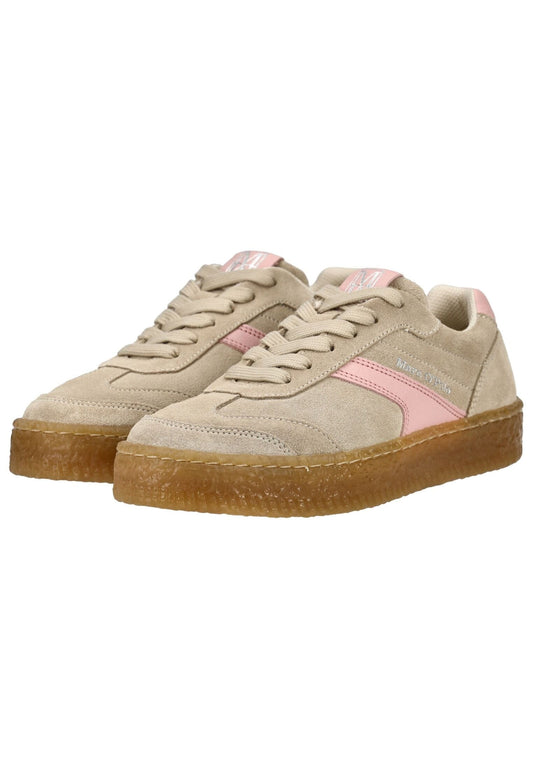 Marc O Polo Sneaker Veloursleder/Synthetik Beige/Rosa