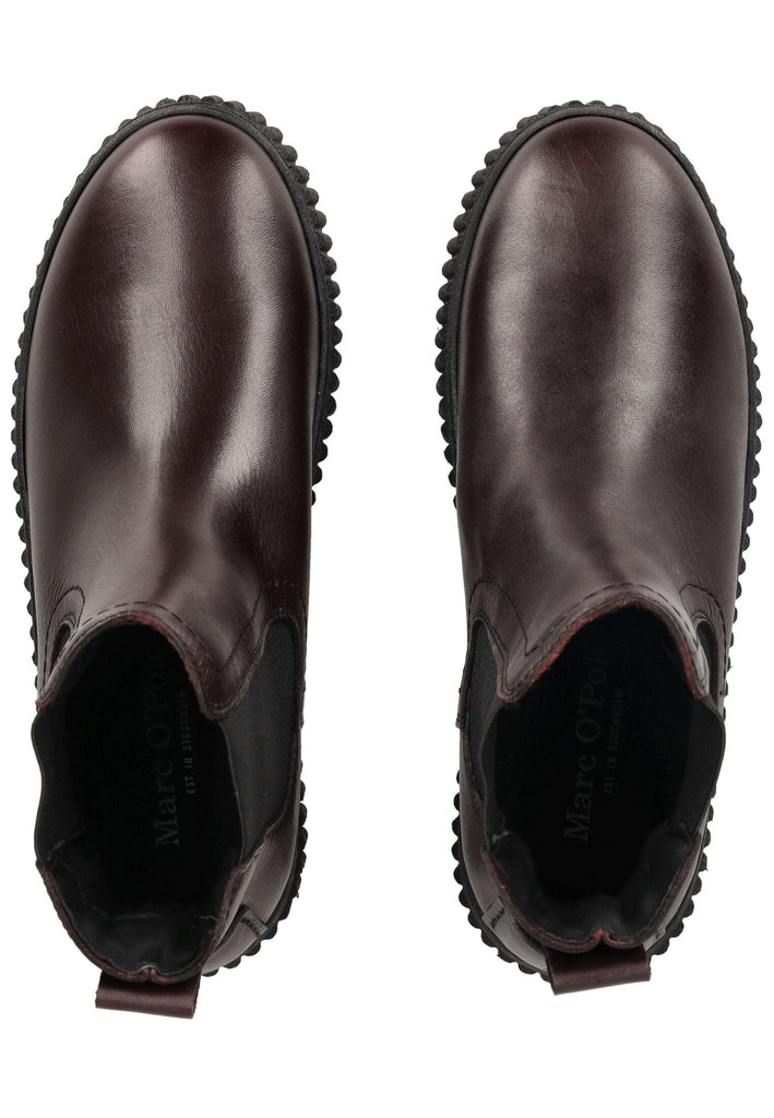 Marc O Polo Stiefelette Leder Aubergine Warmfutter