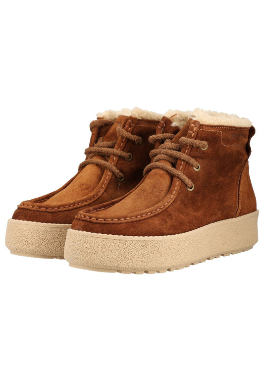 Marc O Polo Stiefelette Veloursleder Cognac Warmfutter