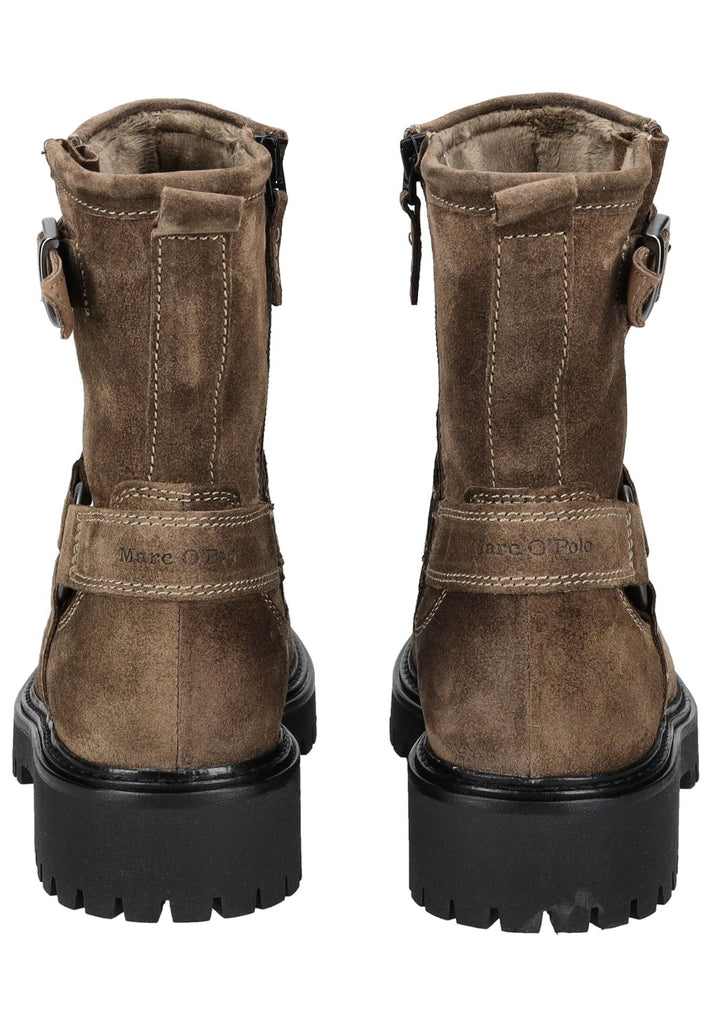 Marc O Polo Stiefelette Veloursleder Taupe Warmfutter
