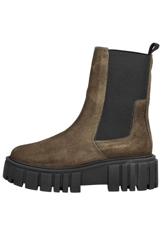 Marc O Polo Stiefelette Veloursleder/Textil Olive