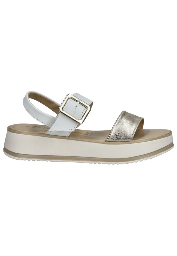 Marco Tozzi Sandalen Leder Weiß/Gold