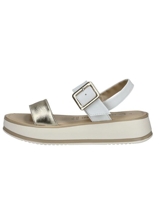 Marco Tozzi Sandalen Leder Weiß/Gold