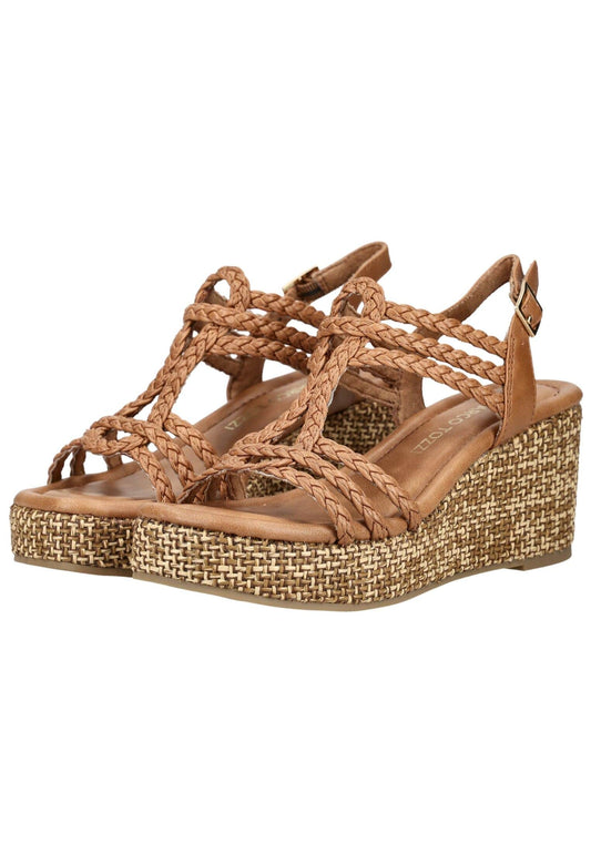 Marco Tozzi Sandalen Lederimitat Cognac