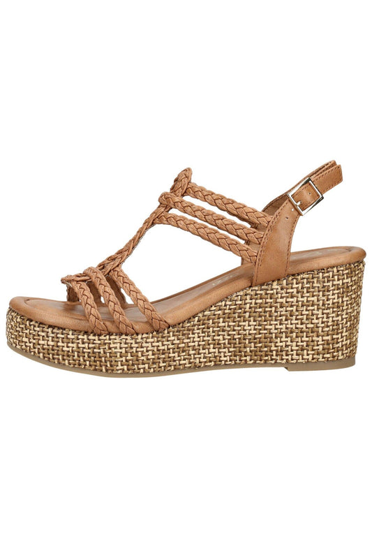 Marco Tozzi Sandalen Lederimitat Cognac