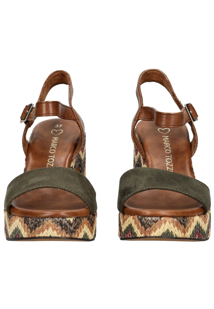 Marco Tozzi Sandalen Lederimitat/Textil Khaki