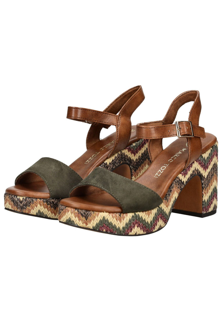 Marco Tozzi Sandalen Lederimitat/Textil Khaki