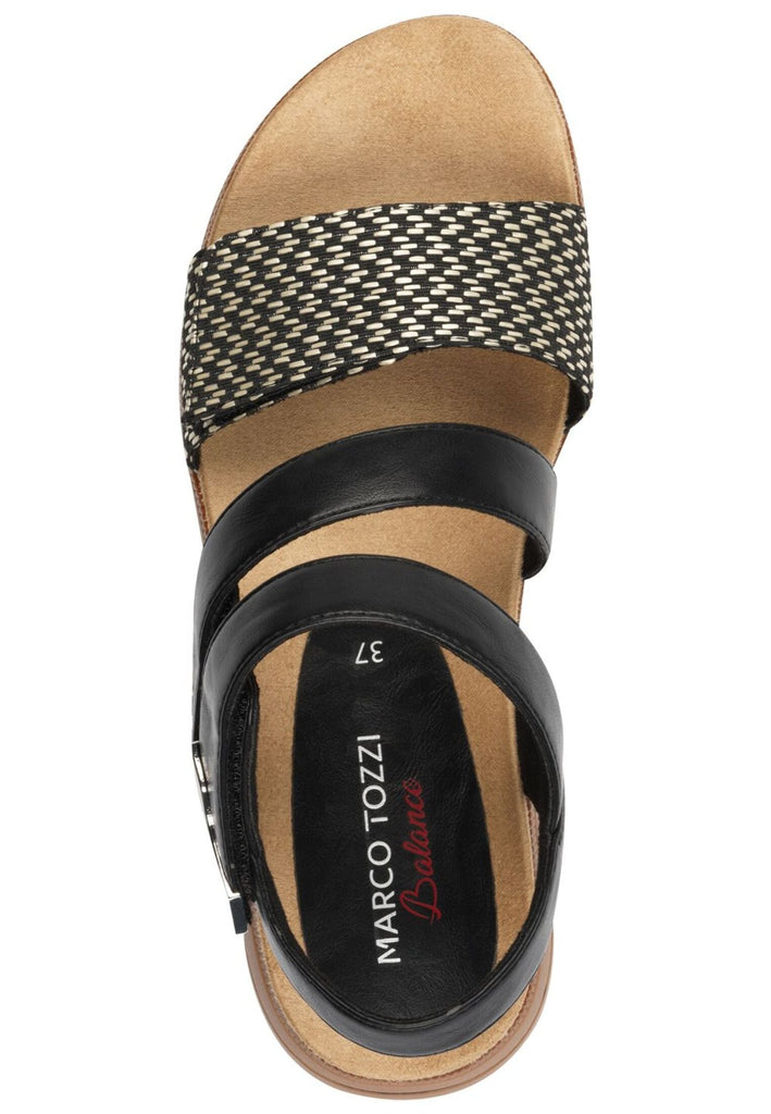 Marco Tozzi Sandalen Lederimitat/Textil Schwarz