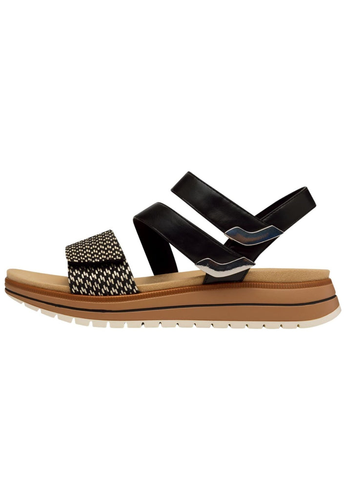 Marco Tozzi Sandalen Lederimitat/Textil Schwarz