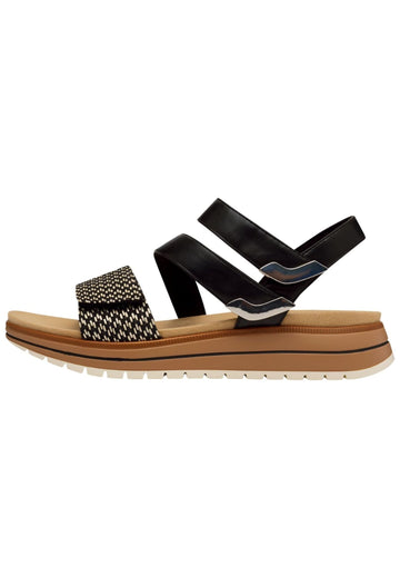 Marco Tozzi Sandalen Lederimitat/Textil Schwarz
