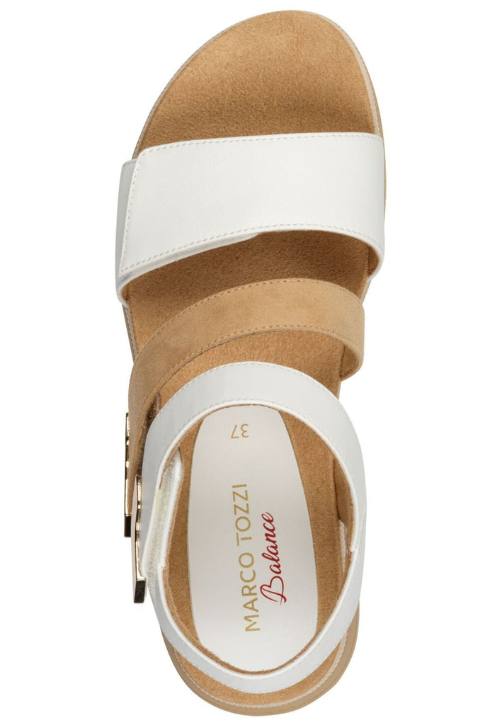 Marco Tozzi Sandalen Lederimitat/Textil Weiß