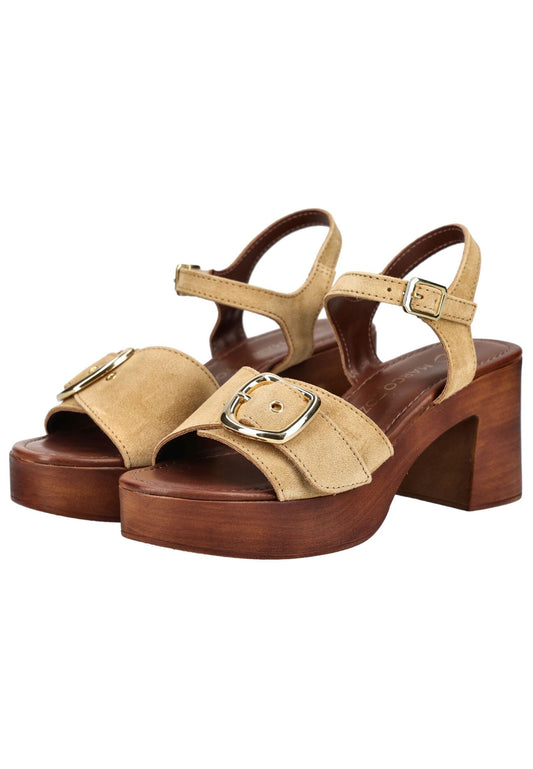 Marco Tozzi Sandalen Veloursleder Natur
