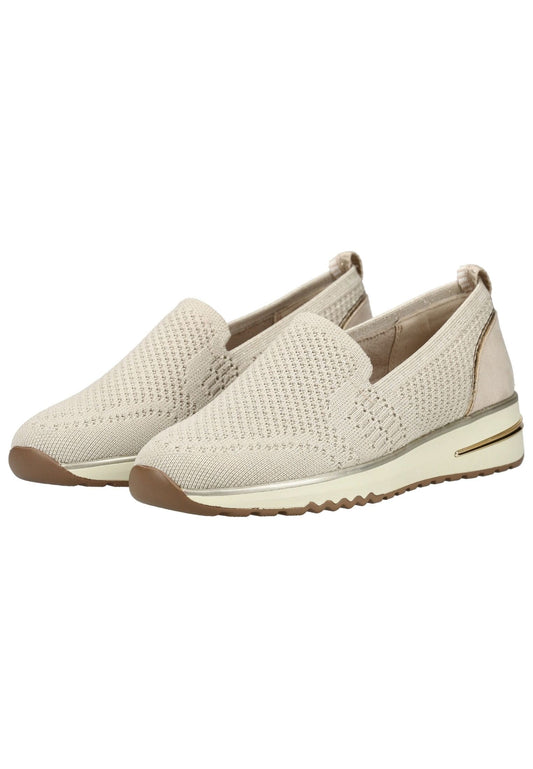 Marco Tozzi Slipper Lederimitat/Textil Dune