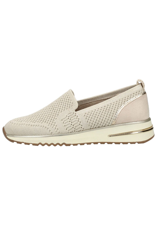Marco Tozzi Slipper Lederimitat/Textil Dune