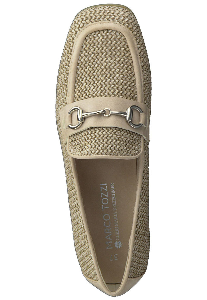 Marco Tozzi Slipper Lederimitat/Textil Powder