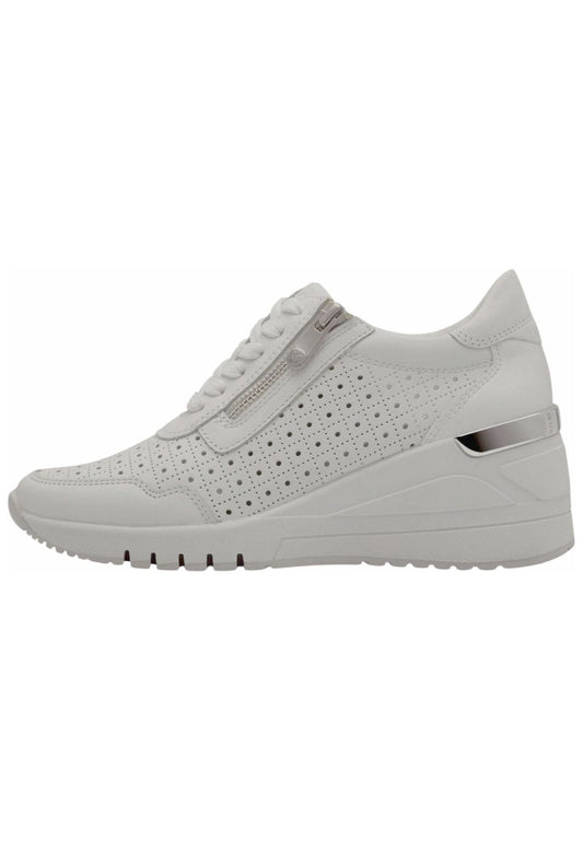 Marco Tozzi Sneaker Leder/Synthetik Weiß