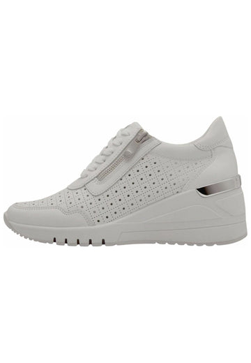 Marco Tozzi Sneaker Leder/Synthetik Weiß
