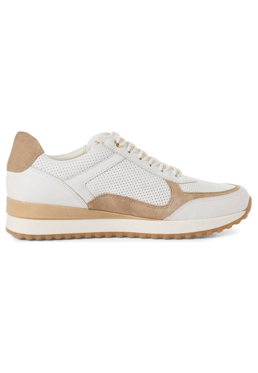 Marco Tozzi Sneaker Leder/Synthetik Weiß/Braun