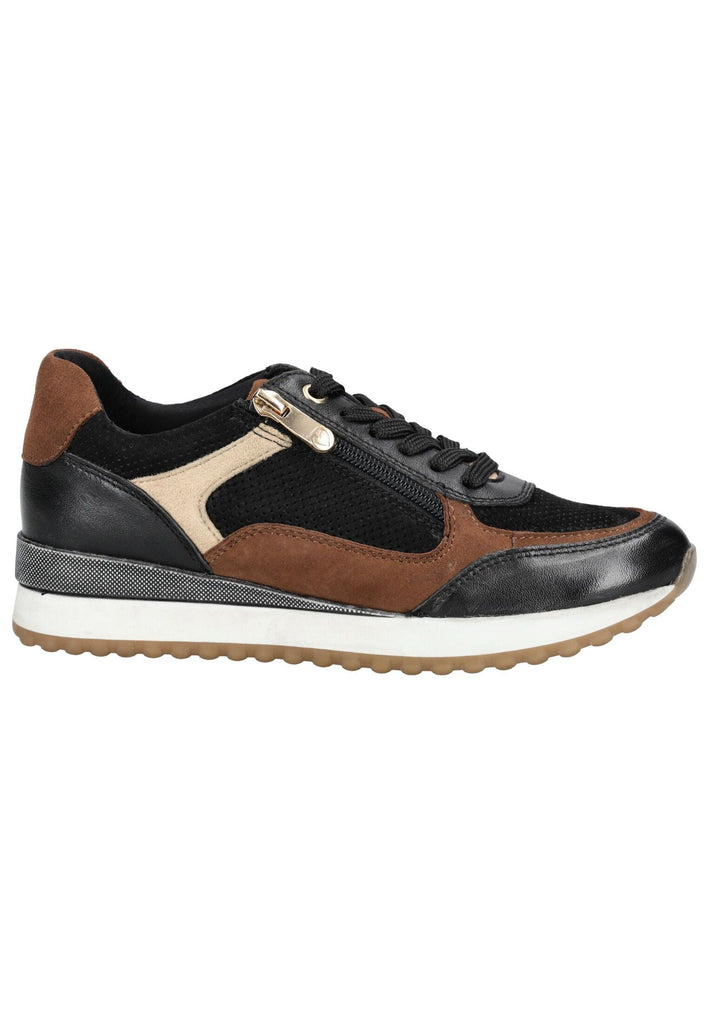 Marco Tozzi Sneaker Leder/Textil Schwarz/Braun