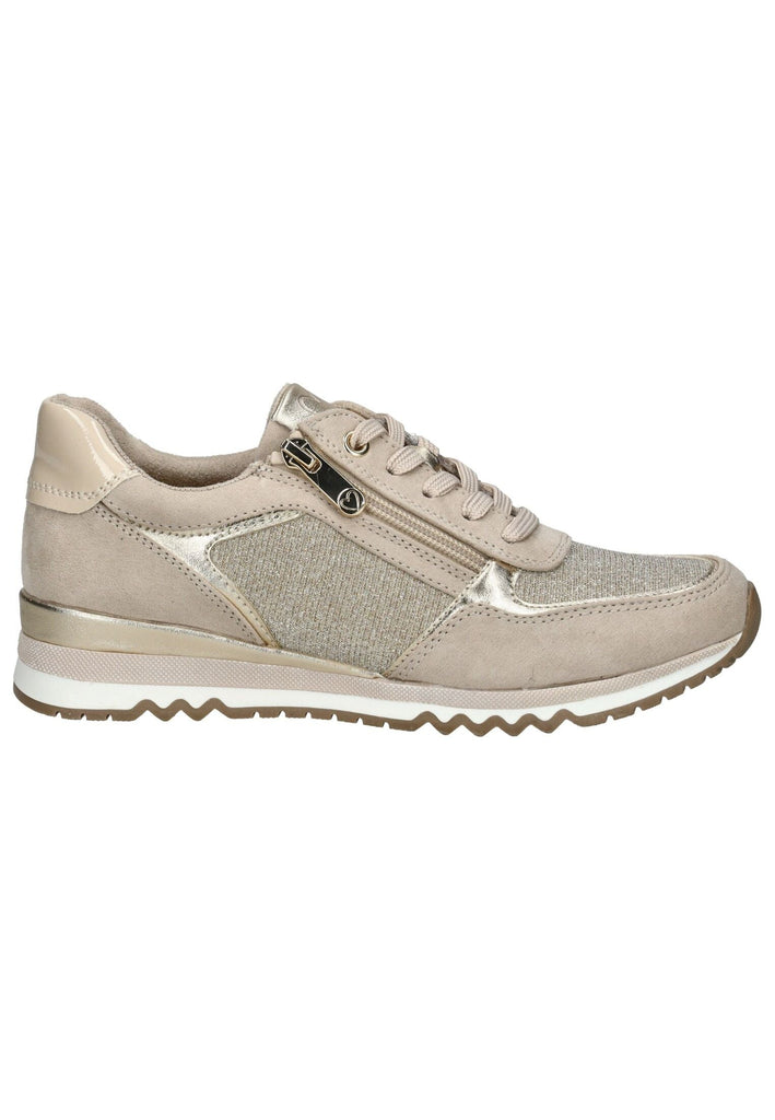 Marco Tozzi Sneaker Lederimitat/Textil Beige/Gold