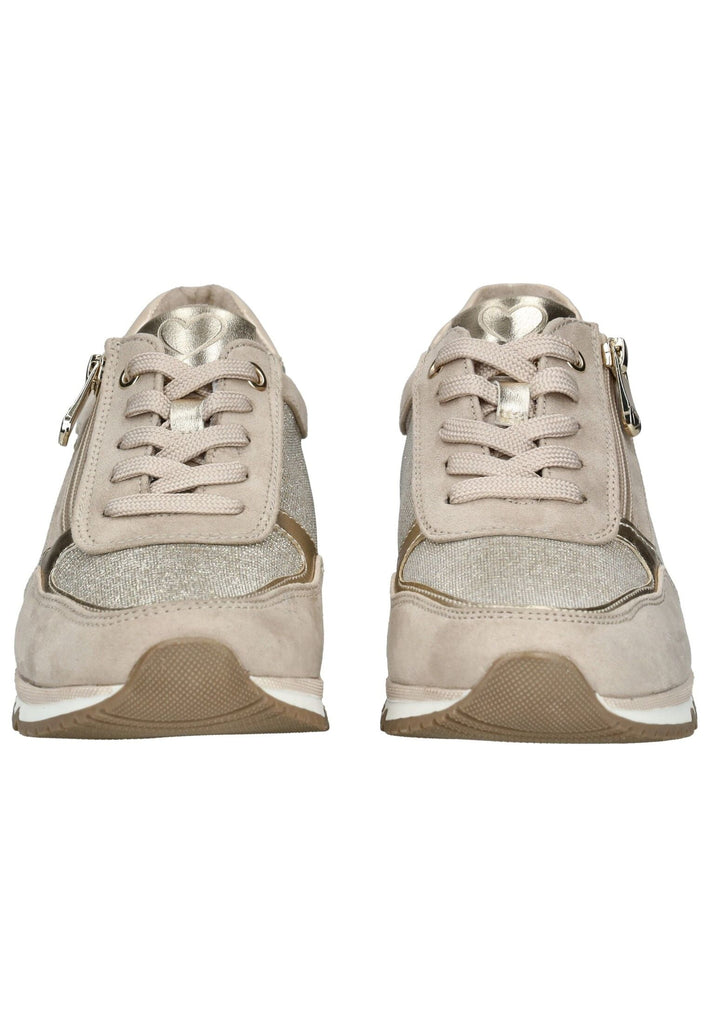 Marco Tozzi Sneaker Lederimitat/Textil Beige/Gold