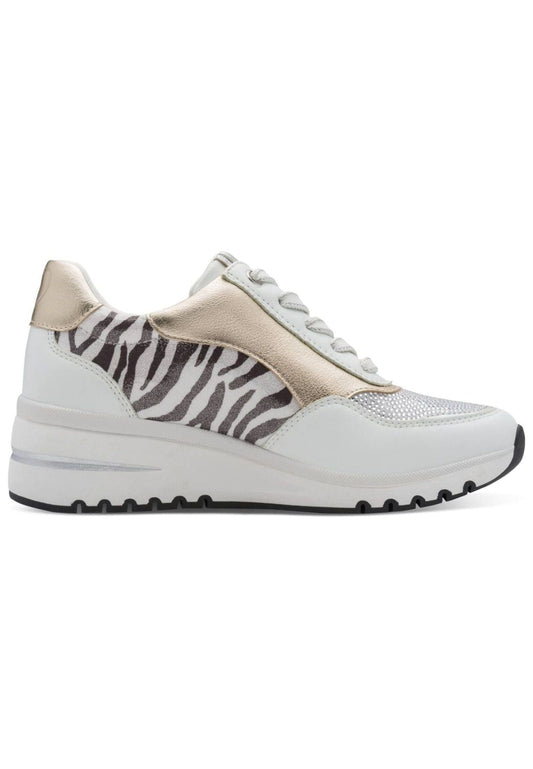 Marco Tozzi Sneaker Lederimitat/Textil Quartz