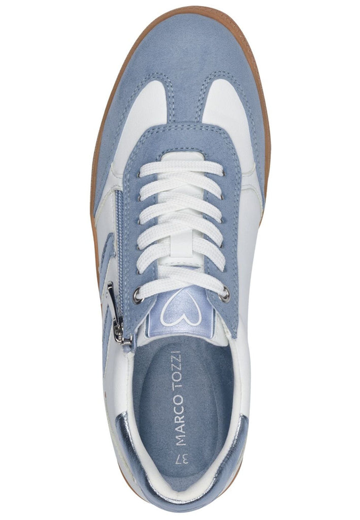 Marco Tozzi Sneaker Lederimitat/Textil Weiß/Blau