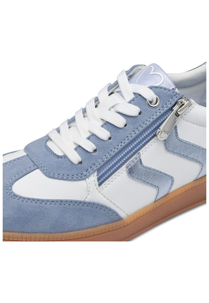 Marco Tozzi Sneaker Lederimitat/Textil Weiß/Blau