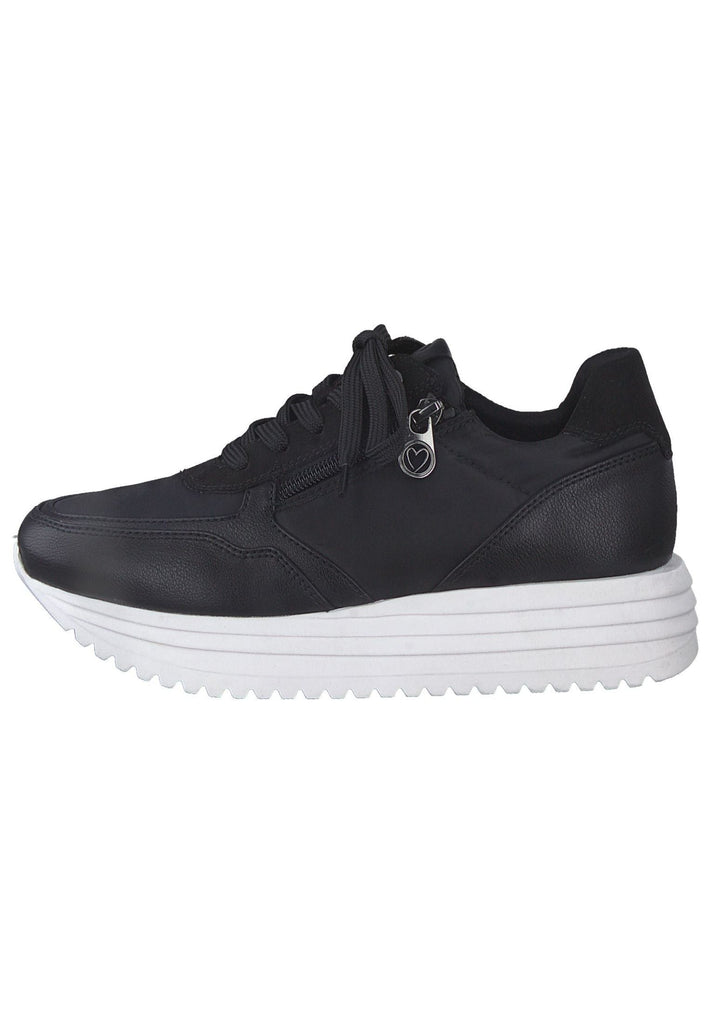 Sneaker Marco Tozzi Sneaker Lederimitat/Textil Schwarz Kombi