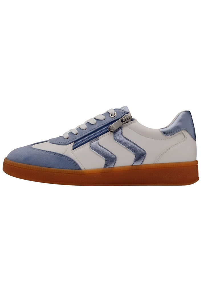 Sneaker Marco Tozzi Sneaker Lederimitat/Textil Weiß/Blau