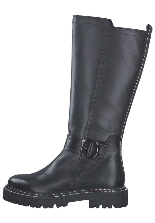 Marco Tozzi Stiefel Leder Schwarz