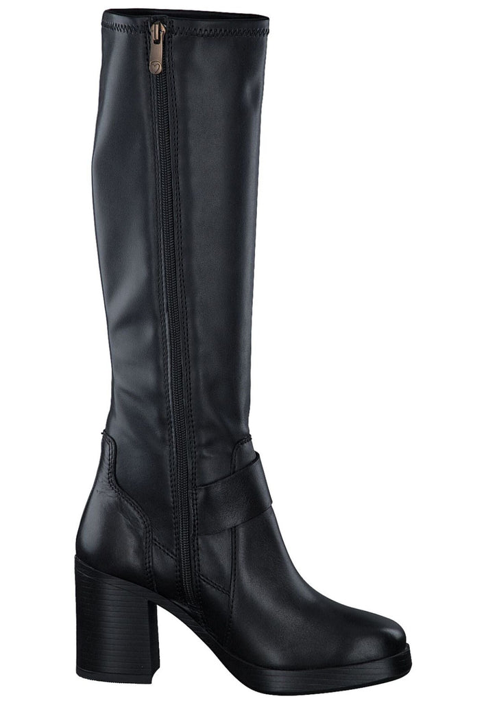 Marco Tozzi Stiefel Leder/Synthetik Schwarz Warmfutter